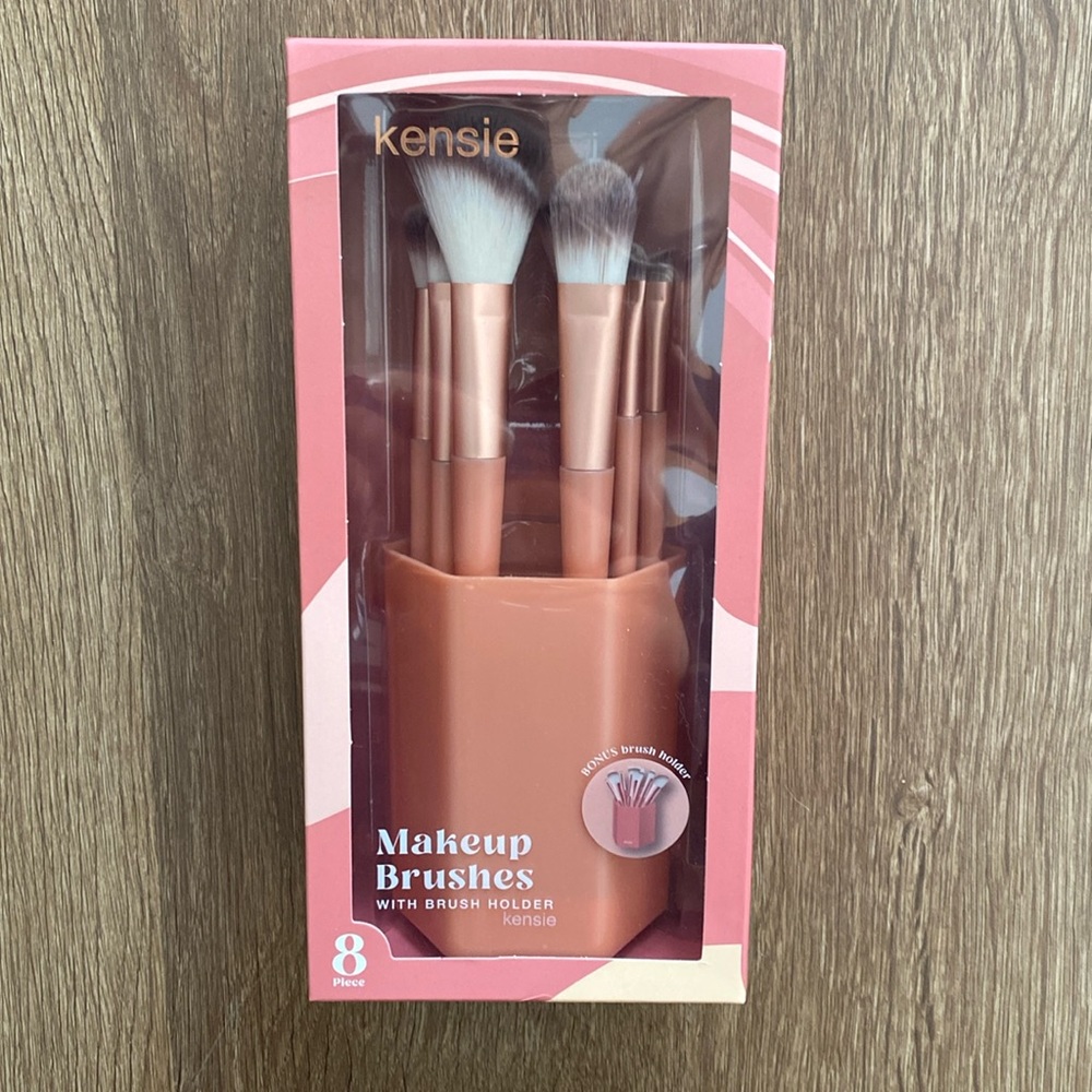 NEW kensie makeup brush set with brush holder